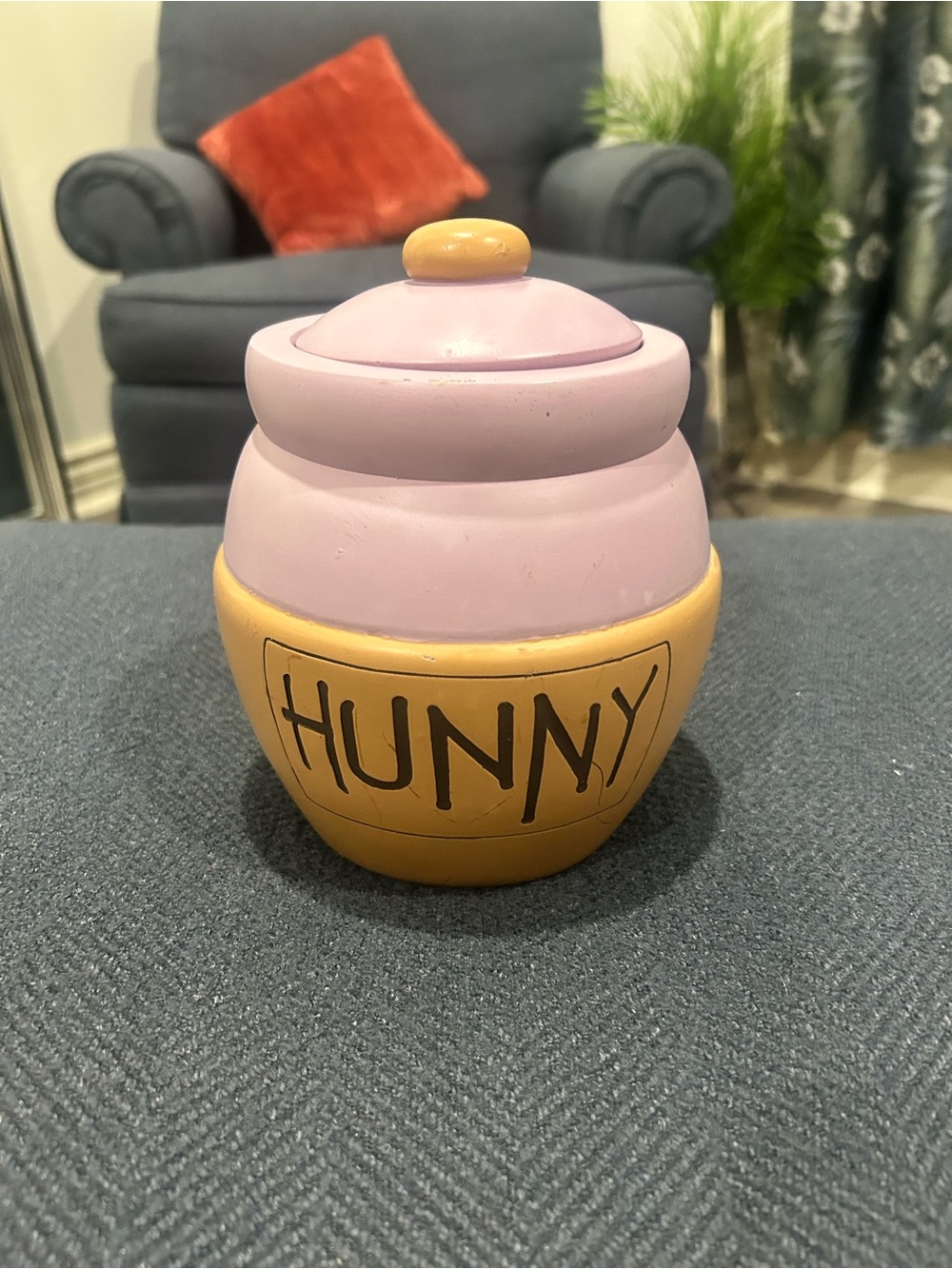 Disney Collectors Club Pooh Bear Purple Hunny Pot Canister Part Of Series VI